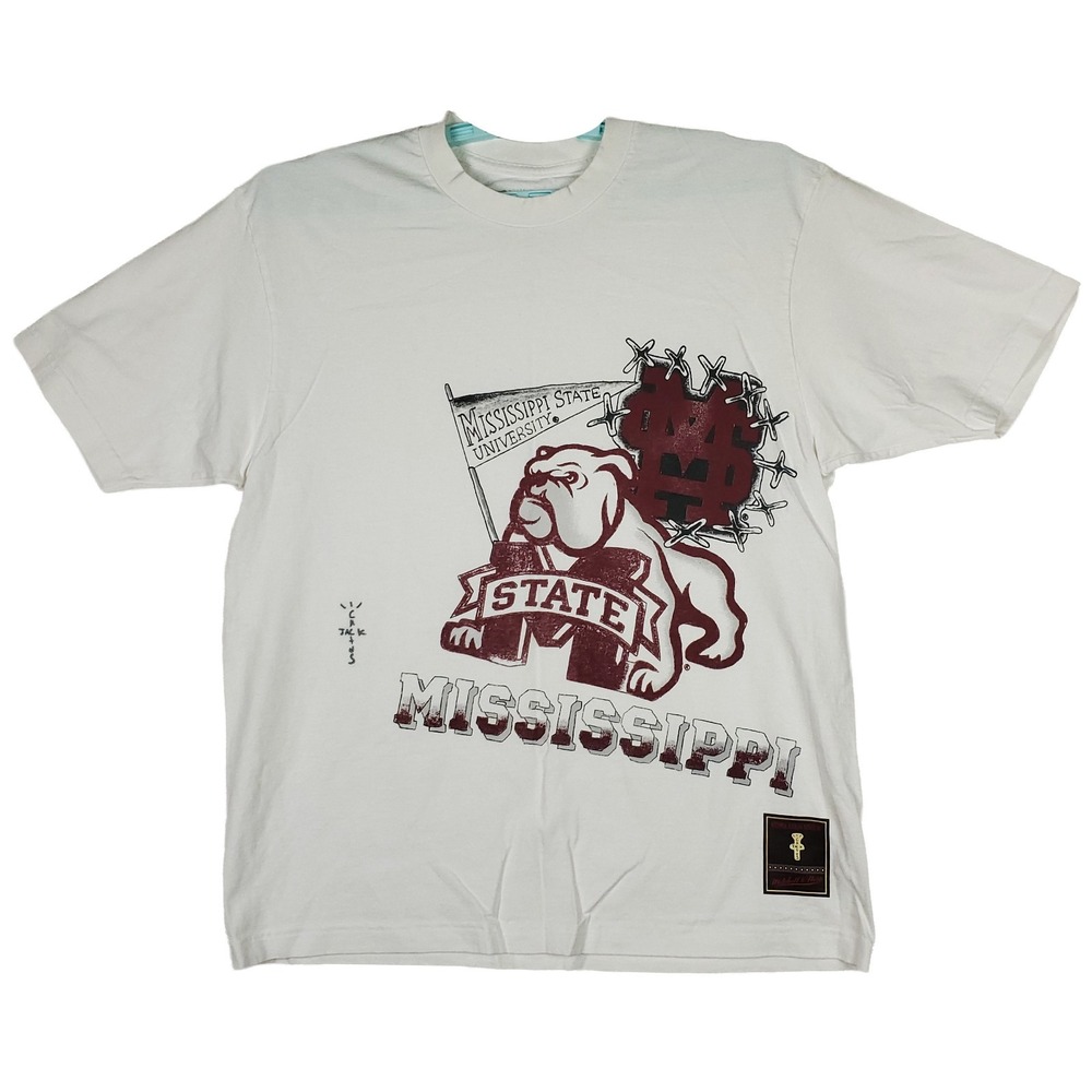 Cactus Jack Travis Scott Mississippi State Bulldogs Mitchell & Ness Large Shirt